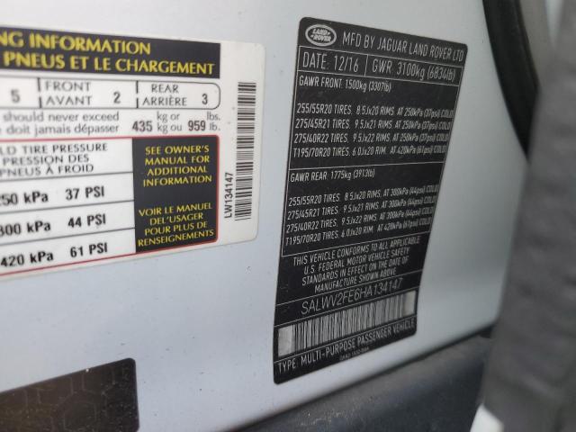 2017 LAND ROVER RANGE ROVE SALWV2FE6HA134147