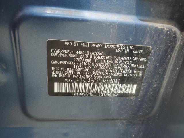 2017 SUBARU FORESTER 2 JF2SJABC3HH404041