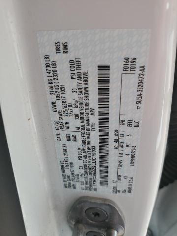 2020 FORD ESCAPE SE - 1FMCU9BZ9LUC19033