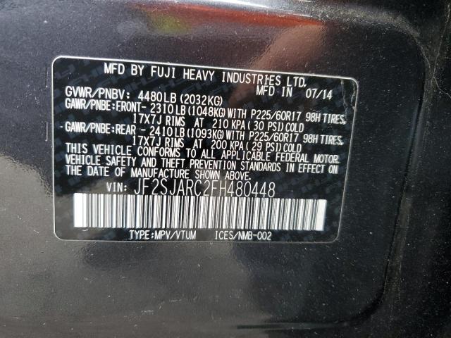 2015 SUBARU FORESTER 2 JF2SJARC2FH480448