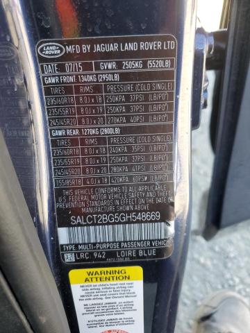 2016 LAND ROVER DISCOVERY SALCT2BG5GH548669