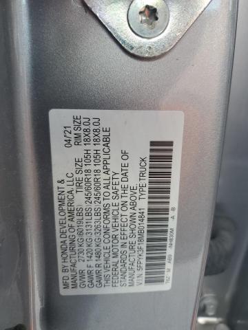 2021 HONDA RIDGELINE 5FPYK3F18MB014841