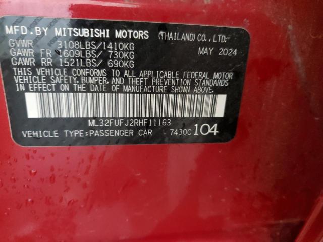 2024 MITSUBISHI MIRAGE G4 ML32FUFJ2RHF11163