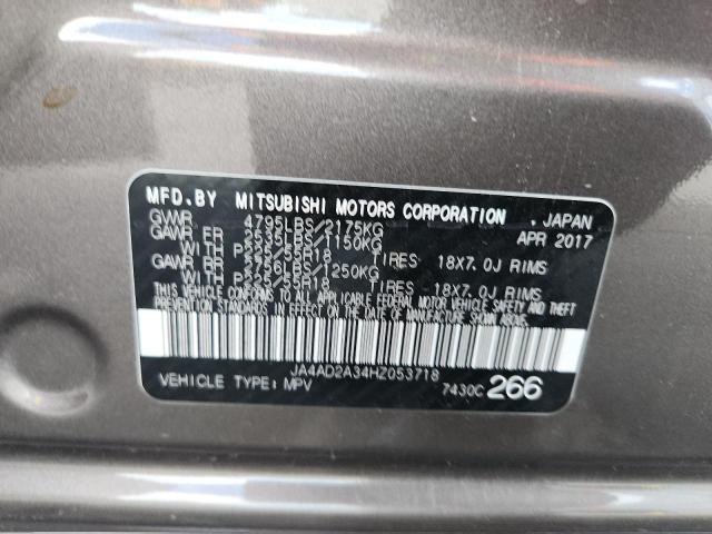 2017 MITSUBISHI OUTLANDER JA4AD2A34HZ053718