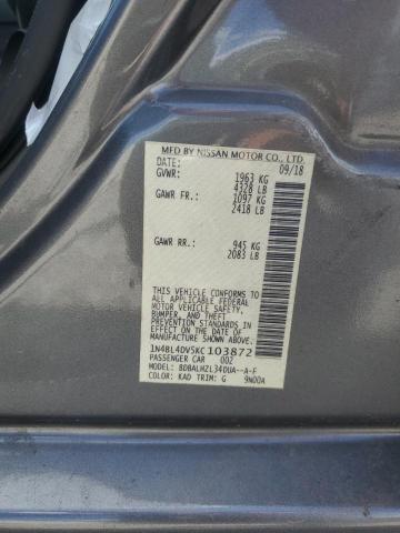 2019 NISSAN ALTIMA SV 1N4BL4DV5KC103872