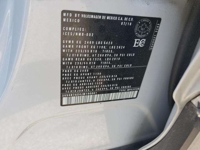 2018 VOLKSWAGEN TIGUAN SEL 3VV4B7AX4JM190661