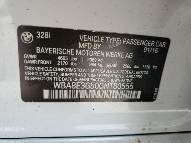 2016 BMW 328 XI SULEV WBA8E3G50GNT80555