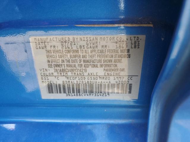 2021 NISSAN SENTRA SV - 3N1AB8CV4MY314219