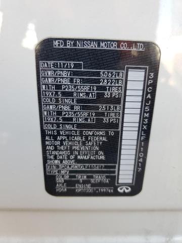 2020 INFINITI QX50 PURE - 3PCAJ5M3XLF110417