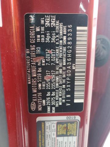 2017 KIA SORENTO LX 5XYPGDA36HG289336