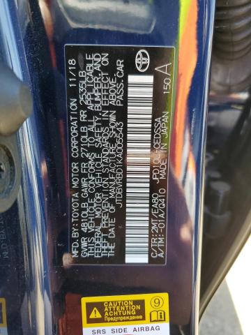 2019 TOYOTA MIRAI JTDBVRBD1KA005543