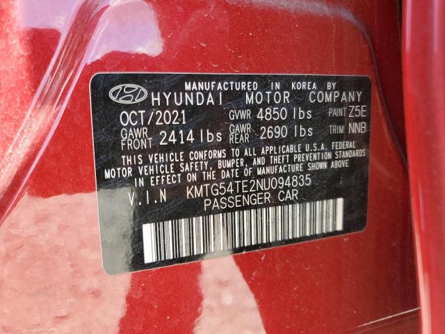 2022 GENESIS G70 BASE KMTG54TE2NU094835