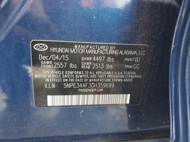 2016 HYUNDAI SONATA SPORT 5NPE34AF3GH359699