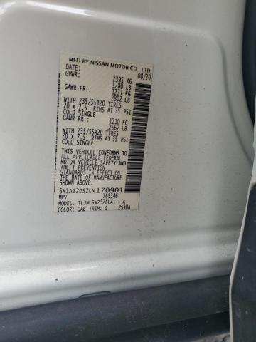 2020 NISSAN MURANO PLA 5N1AZ2DS2LN170901