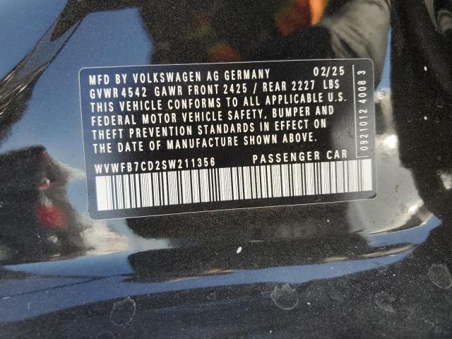 2025 VOLKSWAGEN GOLF R BLA WVWFB7CD2SW211356