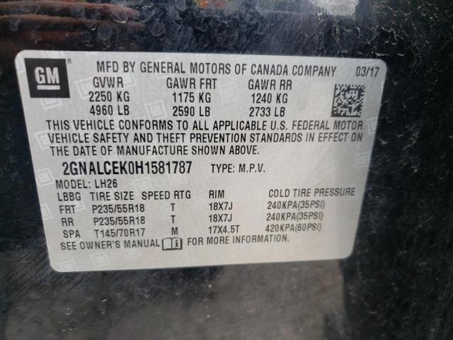 2017 CHEVROLET EQUINOX LT - 2GNALCEK0H1581787