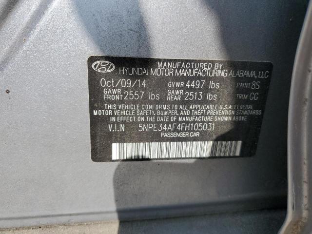 2015 HYUNDAI SONATA SPO - 5NPE34AF4FH105031