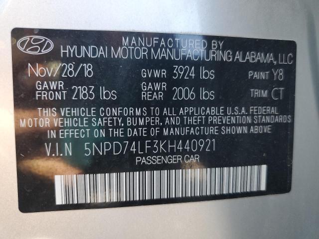 2019 HYUNDAI ELANTRA SE - 5NPD74LF3KH440921