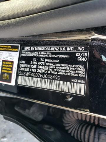 2015 MERCEDES-BENZ C 300 4MAT 55SWF4KB7FU048490