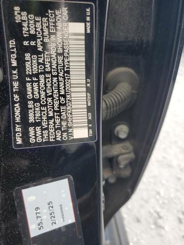 2019 HONDA CIVIC TYPE SHHFK8G73KU200217