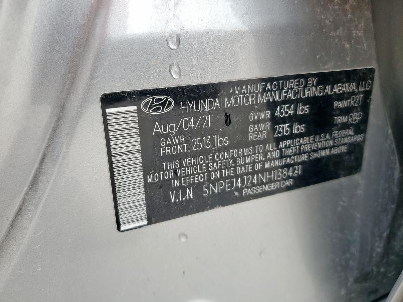 5npej4j24nh138421 - 2022 Hyundai sonata sel plus - #63699205