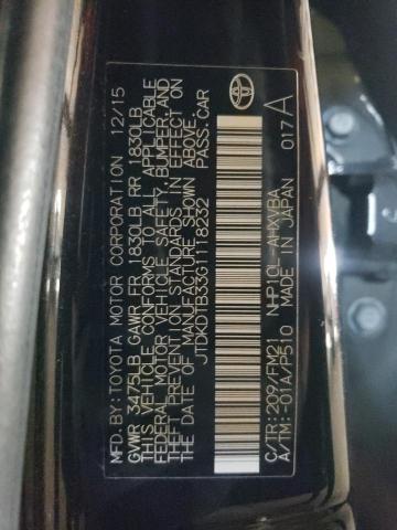 2016 TOYOTA PRIUS C JTDKDTB33G1118232