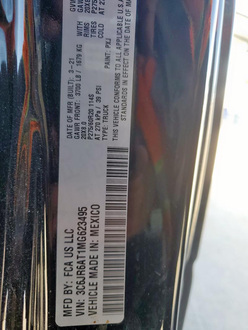 2021 RAM 1500 CLASS - 3C6JR6AT1MG623495