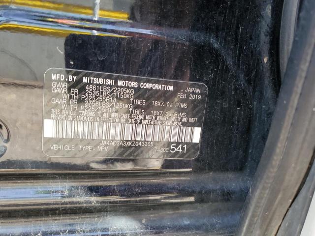 2019 MITSUBISHI OUTLANDER - JA4AD3A3XKZ043305