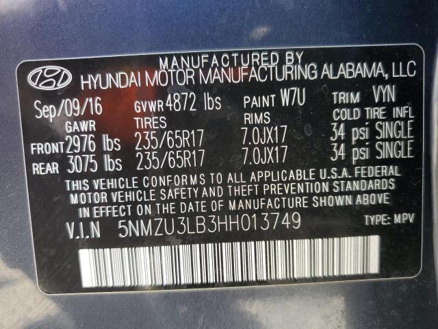 2017 HYUNDAI SANTA FE S - 5NMZU3LB3HH013749