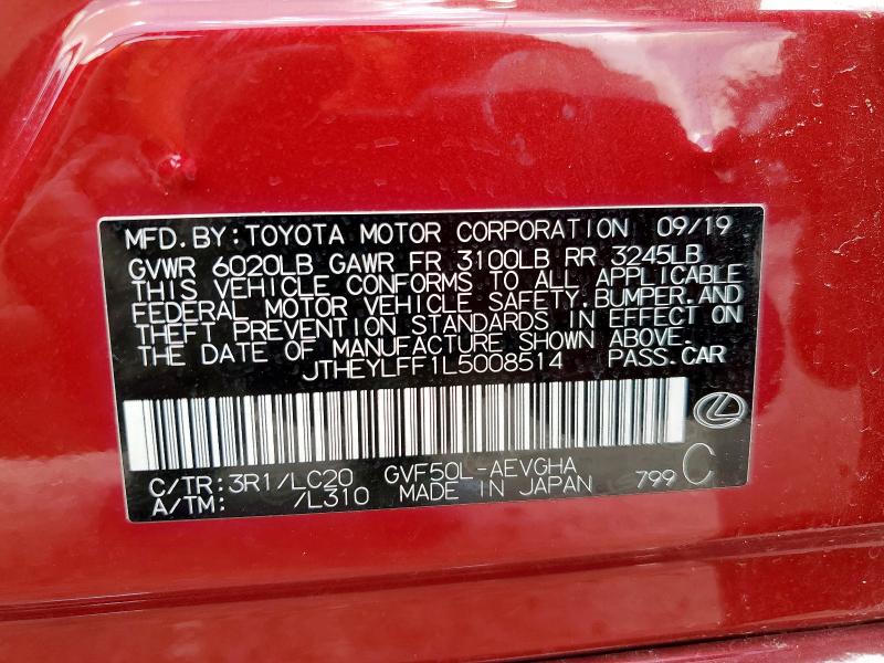 2020 LEXUS LS 500H - JTHEYLFF1L5008514