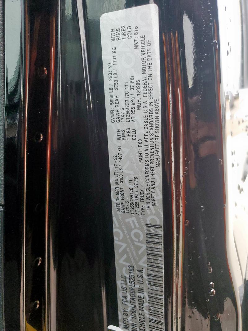 2023 JEEP GLADIATOR 1C6HJTAG9PL525183