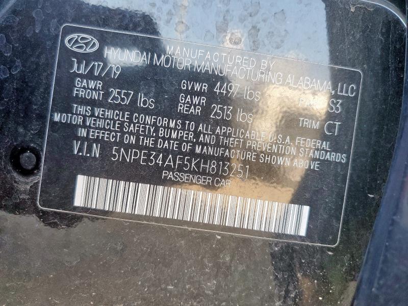 2019 HYUNDAI SONATA LIM - 5NPE34AF5KH813251