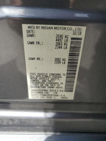 2019 NISSAN LEAF S 1N4AZ1CP9KC303536