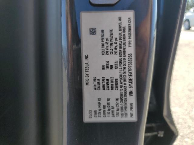 2023 TESLA MODEL 3 5YJ3E1EA7PF588268