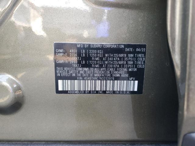 2022 SUBARU OUTBACK LI 4S4BTANC7N3232976