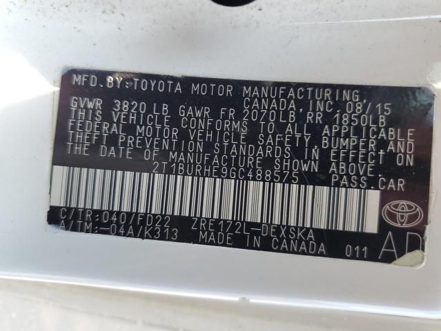2016 TOYOTA COROLLA L - 2T1BURHE9GC488575
