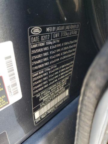 2017 LAND ROVER RANGE ROVE - SALGS2FE8HA340096