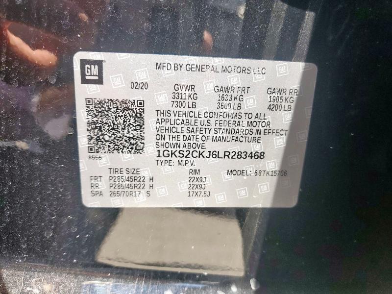 2020 GMC YUKON DENA 1GKS2CKJ6LR283468