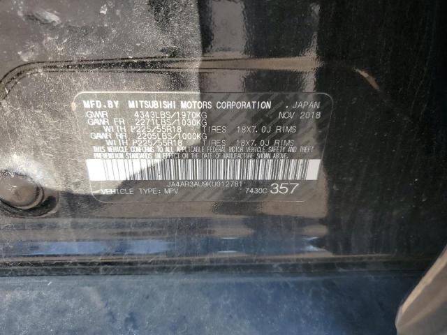 2019 MITSUBISHI OUTLANDER JA4AR3AU9KU012781