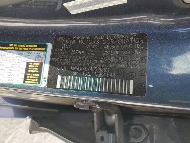 2015 KIA CADENZA PR - KNALN4D74F5188611
