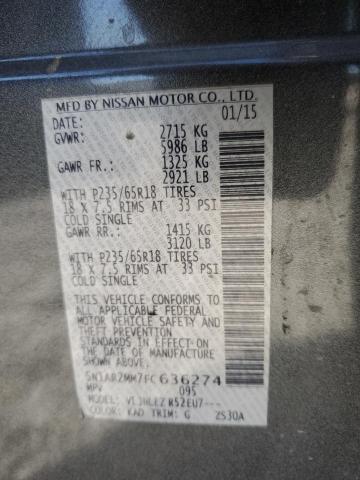 2015 NISSAN PATHFINDER - 5N1AR2MM7FC636274