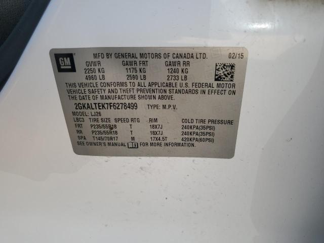 2015 GMC TERRAIN SL 2GKALTEK7F6278499