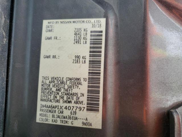 2018 NISSAN MAXIMA 3.5 1N4AA6AP1JC407797