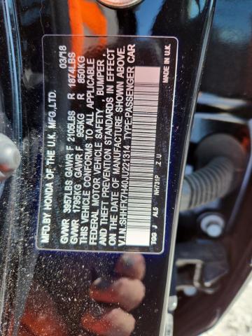 2018 HONDA CIVIC SPOR SHHFK7H40JU221314
