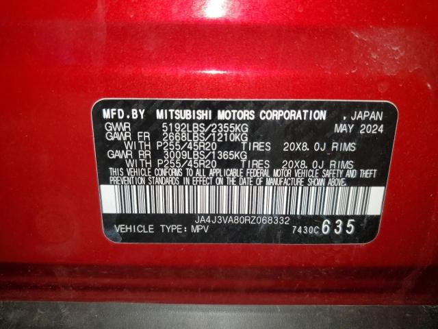 2024 MITSUBISHI OUTLANDER JA4J3VA80RZ068332