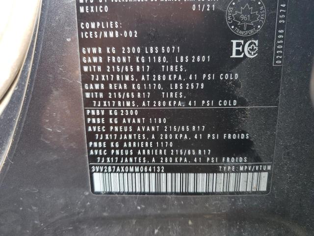 2021 VOLKSWAGEN TIGUAN SE 3VV2B7AX0MM064132