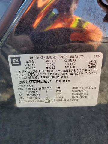 2015 CHEVROLET EQUINOX LT 2GNALCEKXF6205307