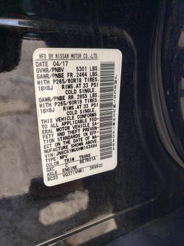 2017 INFINITI QX70 JN8CS1MU0HM143484