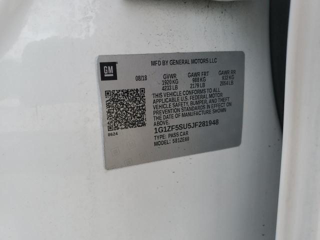 2018 CHEVROLET MALIBU HYB 1G1ZF5SU5JF281948