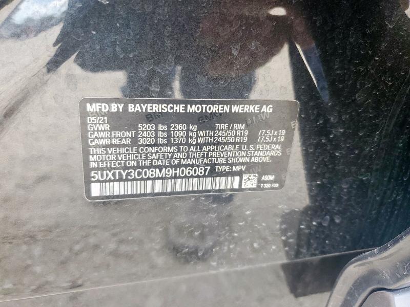 2021 BMW X3 SDRIVE3 5UXTY3C08M9H06087